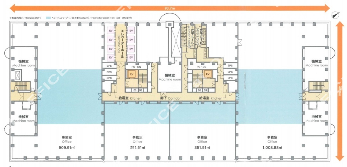 新宿アイランドタワービル6階94.12坪（新宿/西新宿 西新宿駅）の賃貸オフィス情報｜アットオフィス