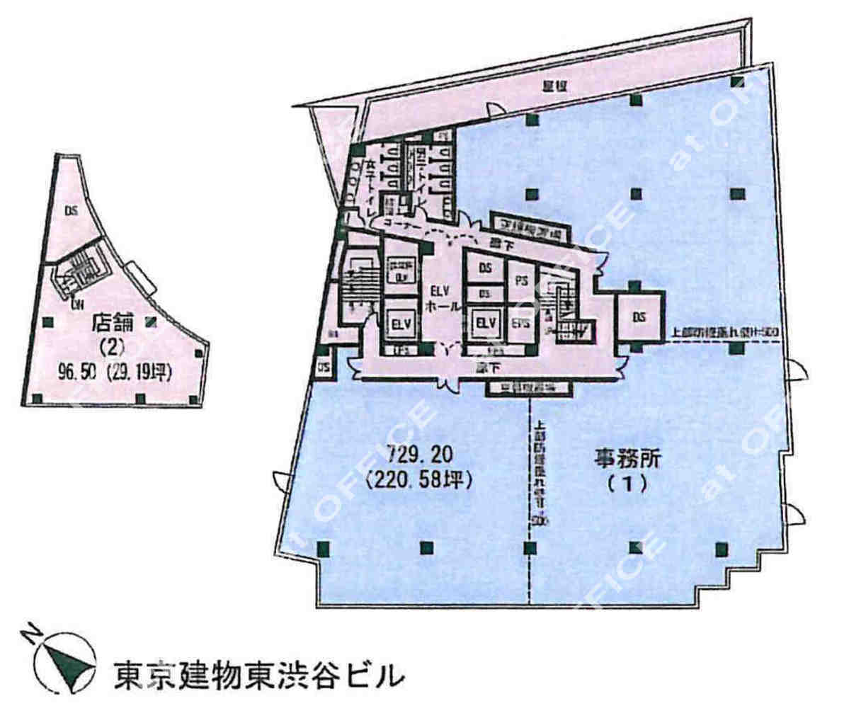 東京建物東渋谷ビル2階2 58坪 渋谷 渋谷駅 の賃貸オフィス情報 アットオフィス