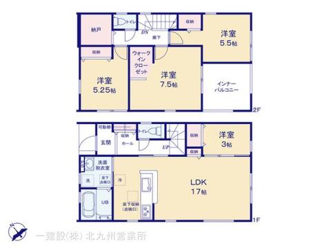 リーブルガーデン小倉南区朽網東第二 間取り1