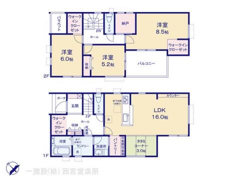 リーブルガーデン加古川市加古川町北在家４期 間取り1