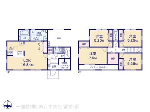 リーブルガーデン若林区霞目２丁目Ⅳ 間取り1