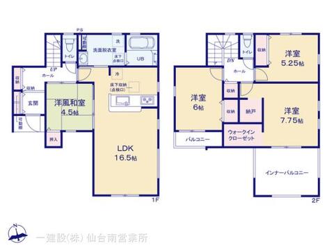 リーブルガーデン太白四郎丸12期 間取り1