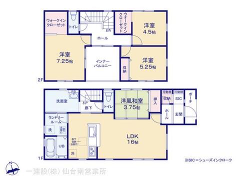 リーブルガーデン多賀城八幡1期 間取り3
