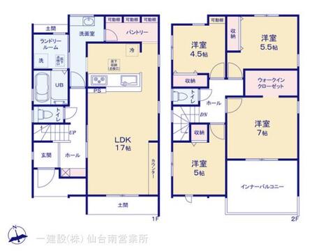 リーブルガーデン多賀城八幡1期 間取り7