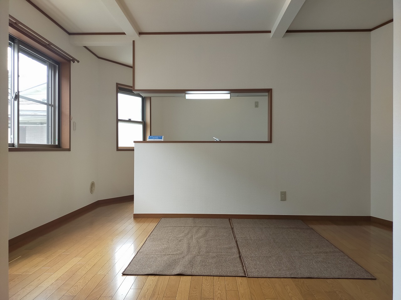 11.8帖のリビング・南側の窓から差し込む明るい光が差し込みます
