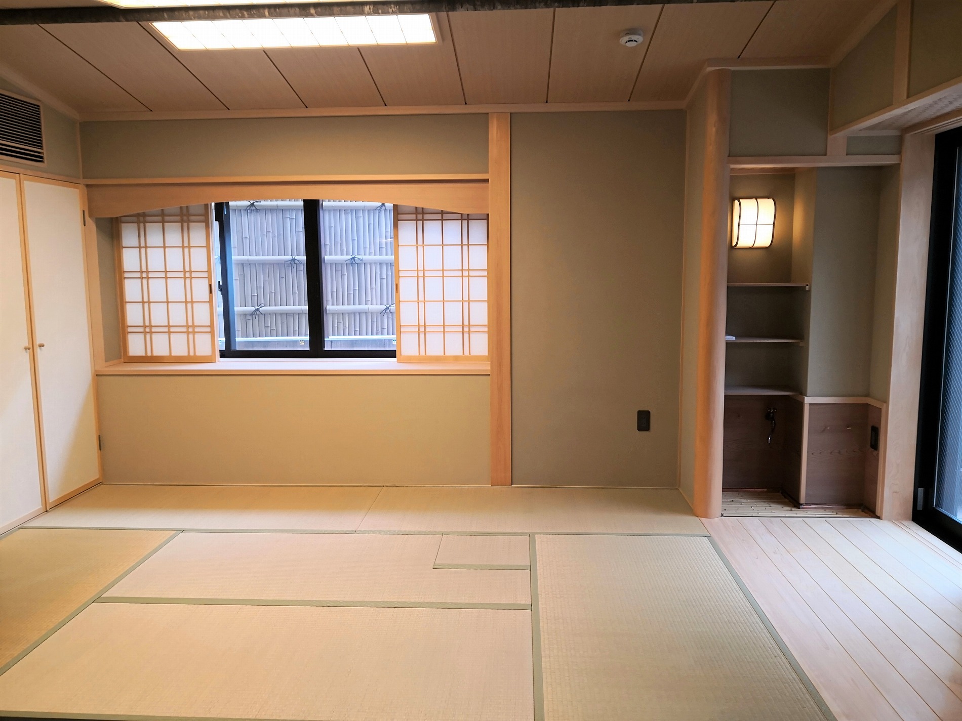 和室には広縁がございます。水道があり茶室としてもご利用可能です