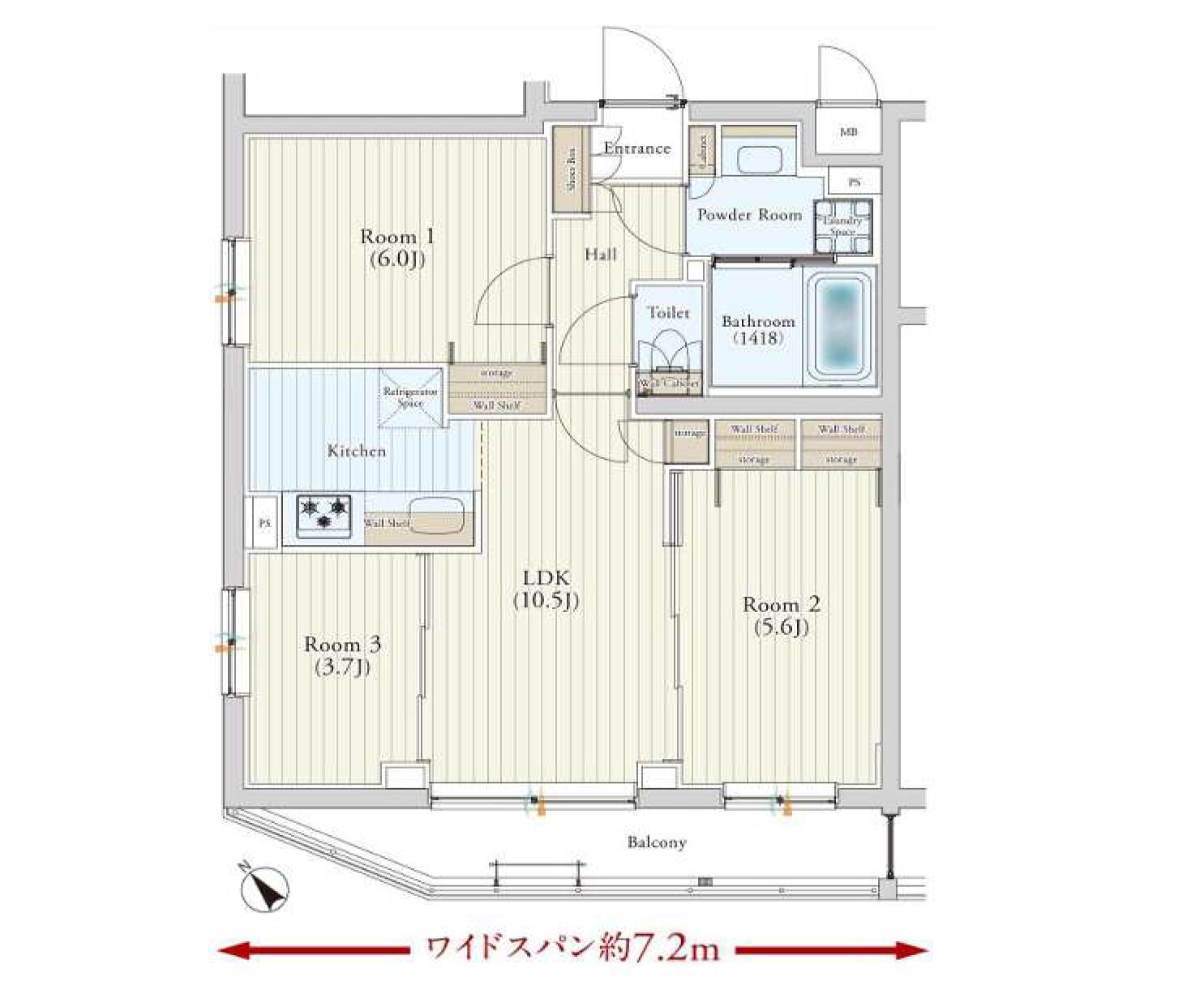 ■新築未入京■内廊下設計■食器洗浄乾燥機■南西角住戸・南面3室