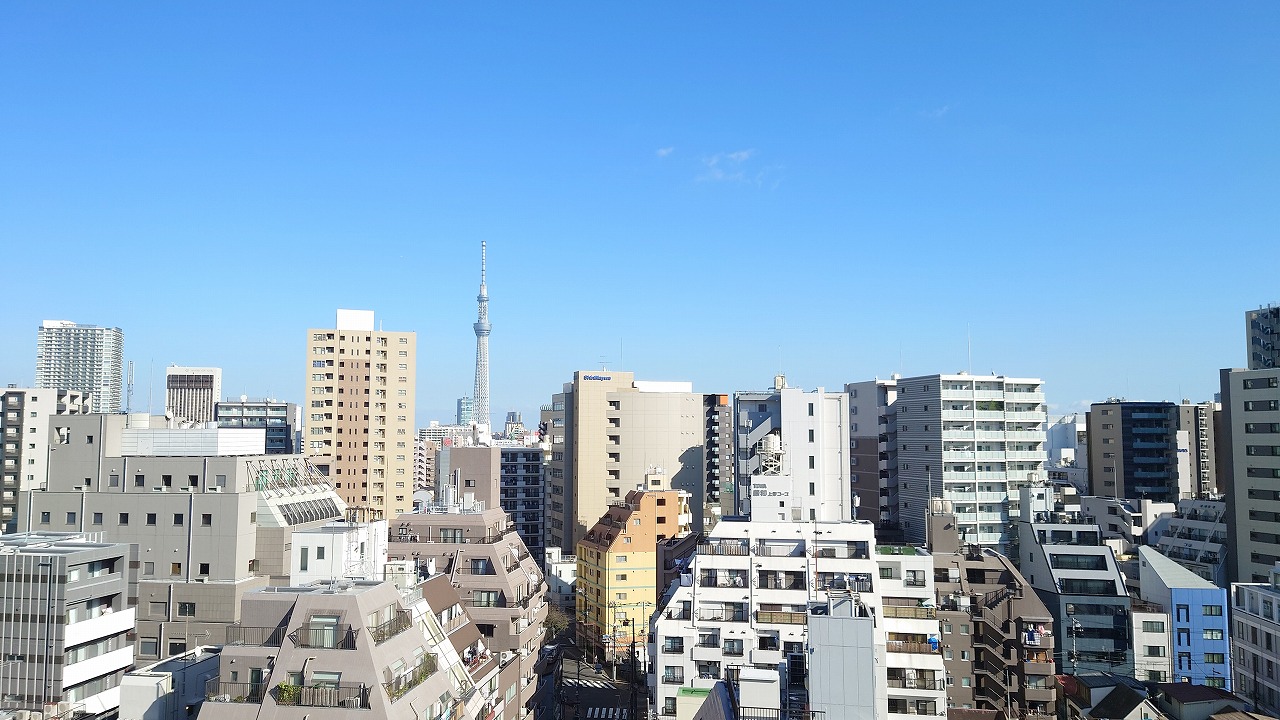 スカイツリーが望める眺望です