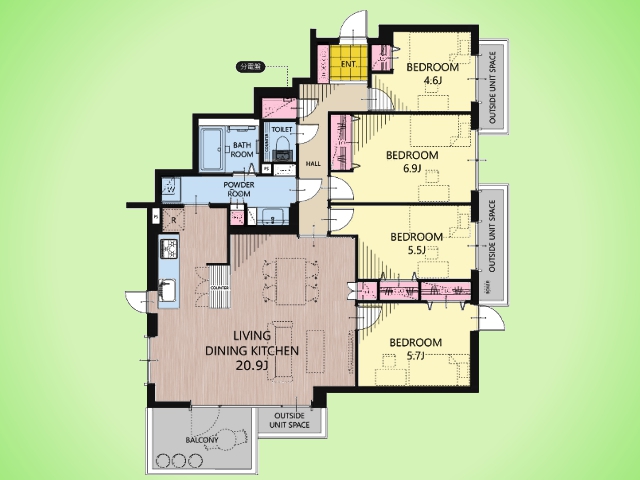物件画像 リーベスト中山B棟