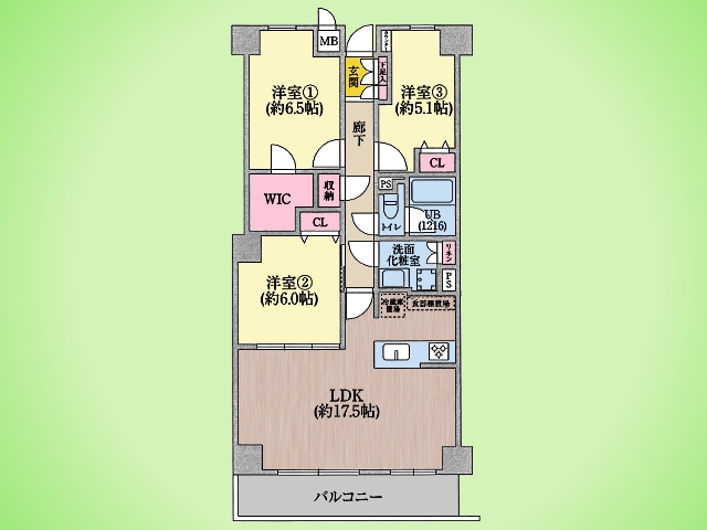 物件画像 ザ・スクエアA号棟