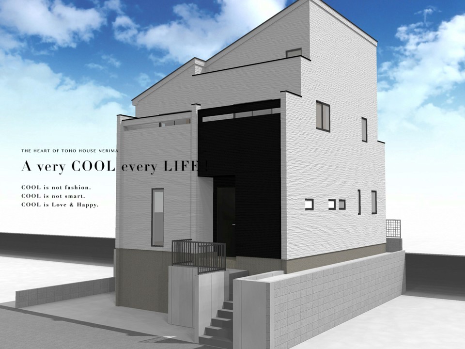 【完成予想図　外観】