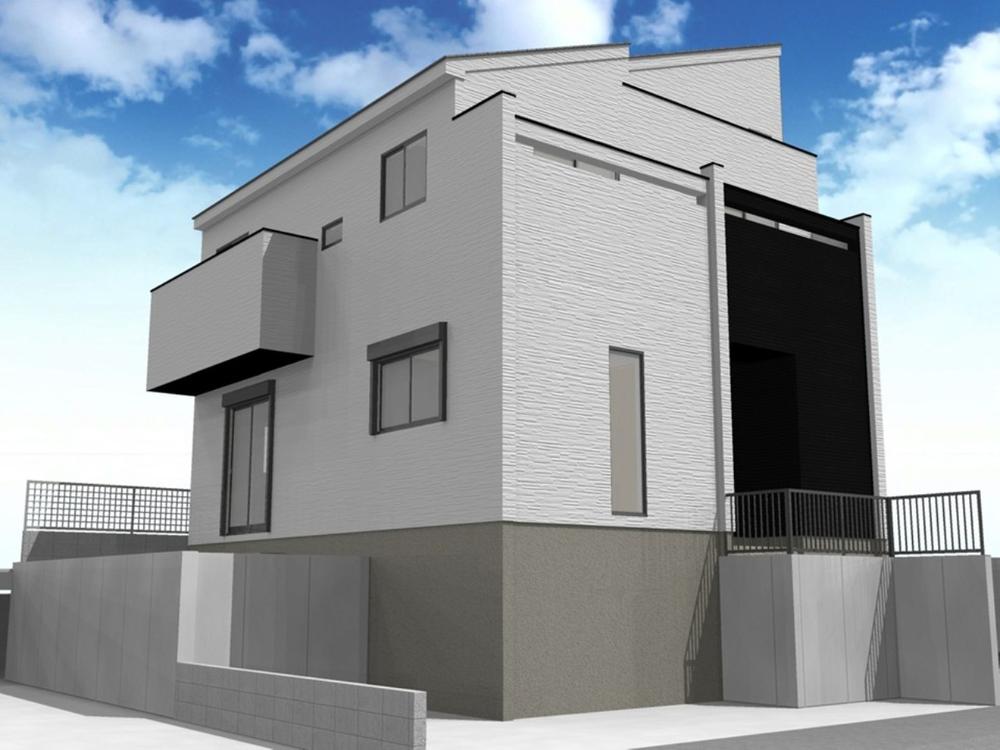 【完成予想図　外観】