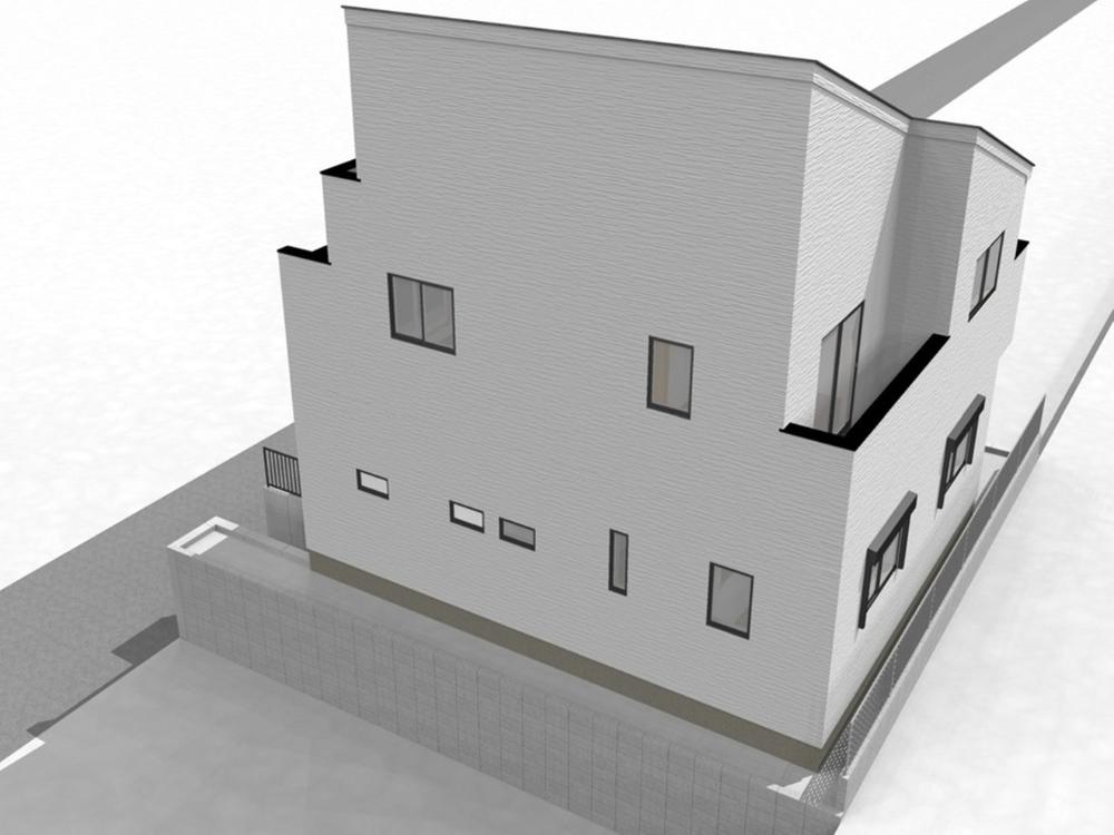 【完成予想図　外観】