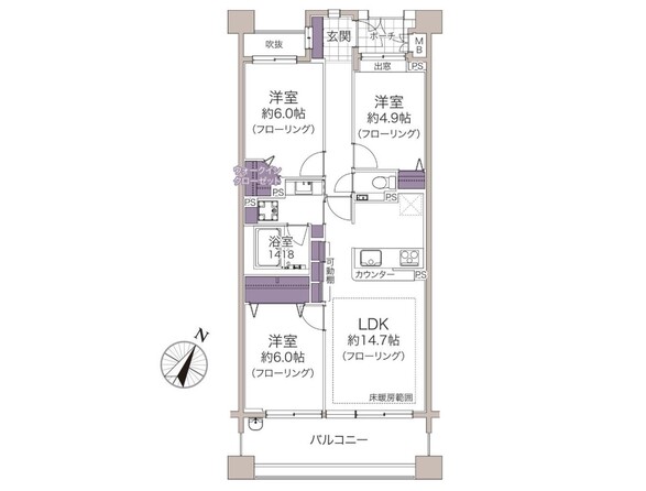 物件画像 コスモヒルズ南浦和クラシオ