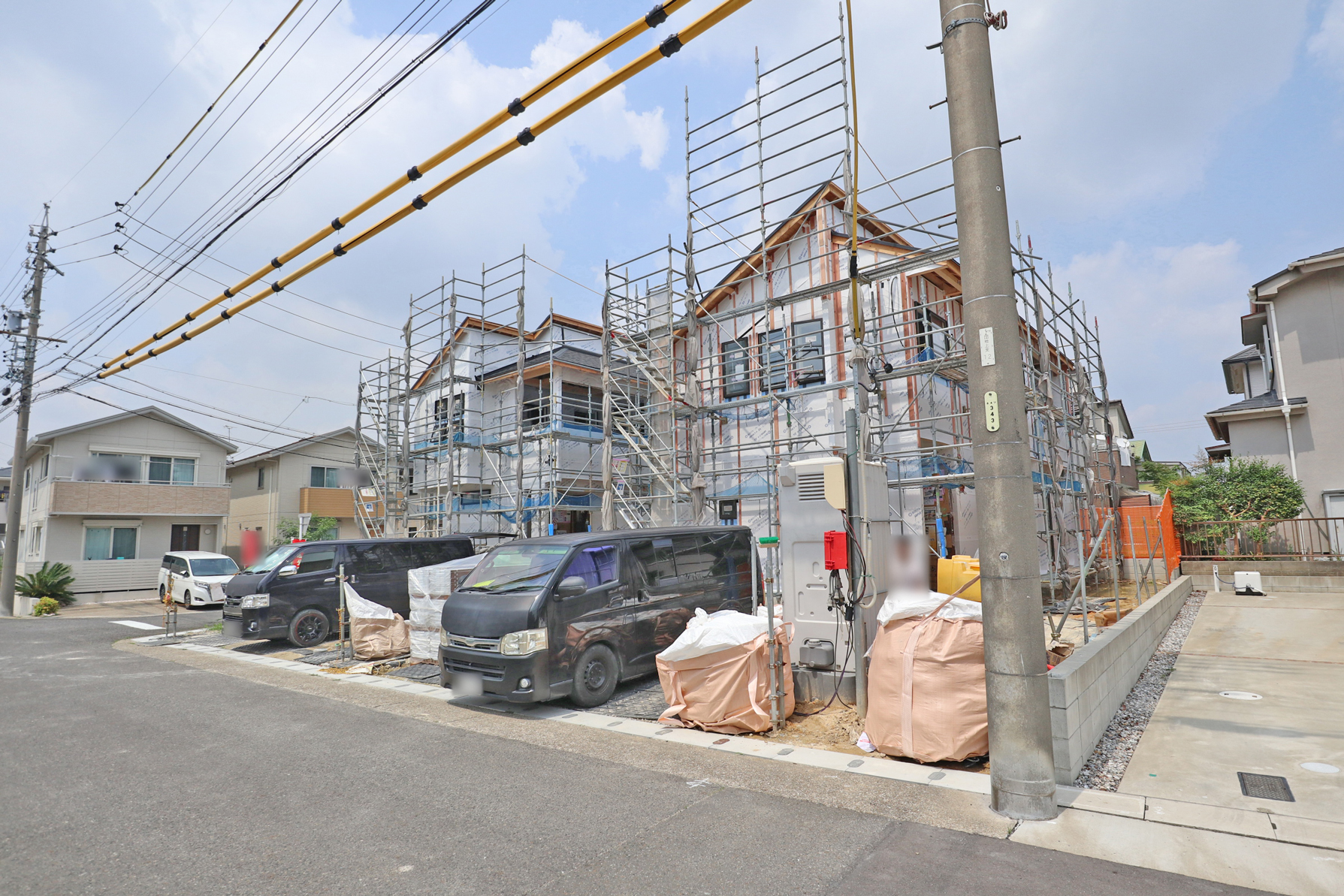 全2区画の分譲地（南側から）［2026年7月1日撮影］