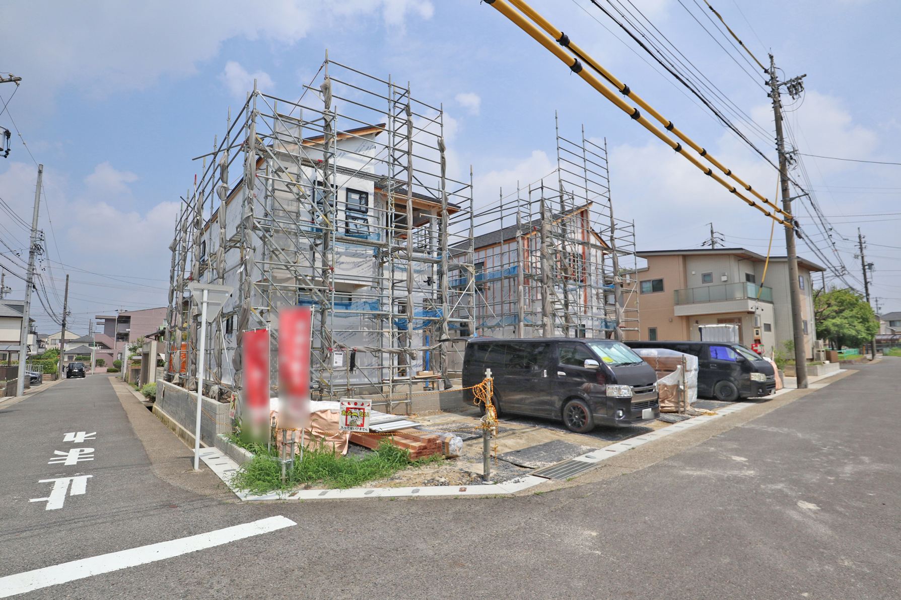 全2区画の分譲地（西側から）［2026年7月1日撮影］
