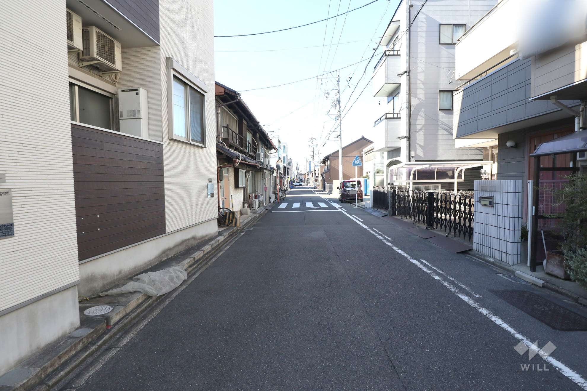 物件の北側前面道路（東側から）［2026年1月22日撮影］