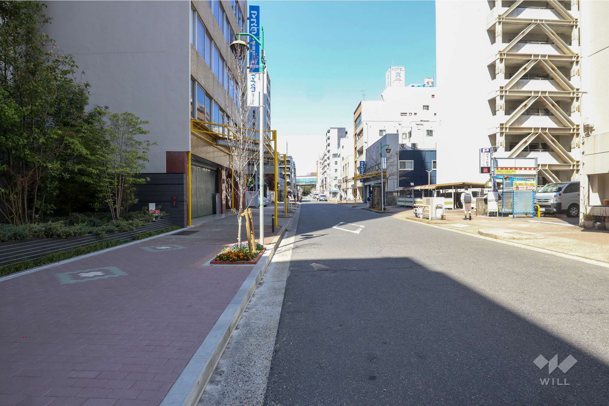 敷地東側の前面道路(南側から)